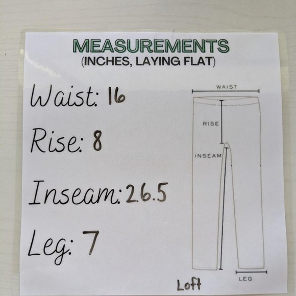 LOFT Curvy Cuffed Crop Jeans Women's Size 8 - Picture 6 of 6